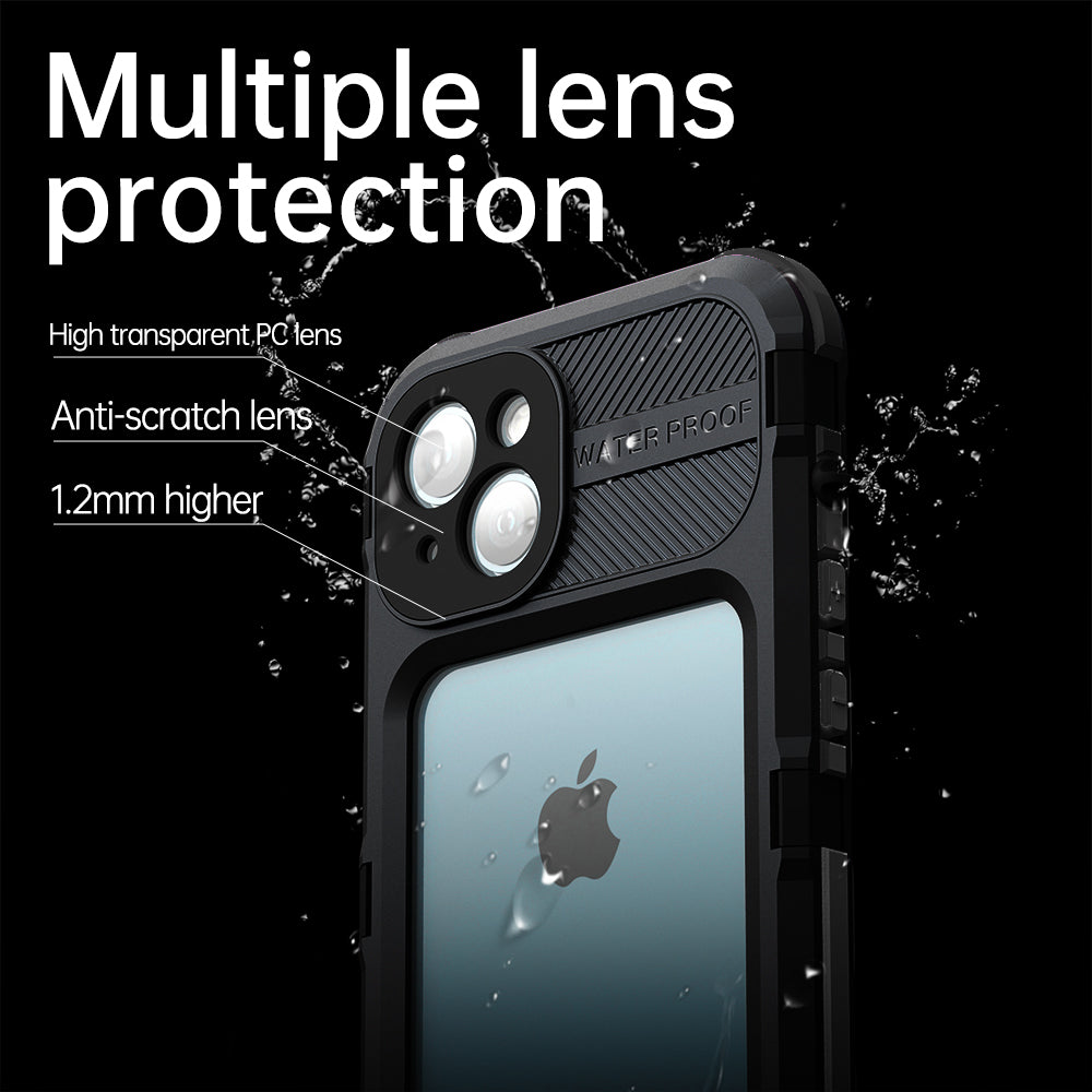 Apple iPhone 13 Case Waterproof 4 Anti-Aluminum Alloy Diving Shell IP68 Professional