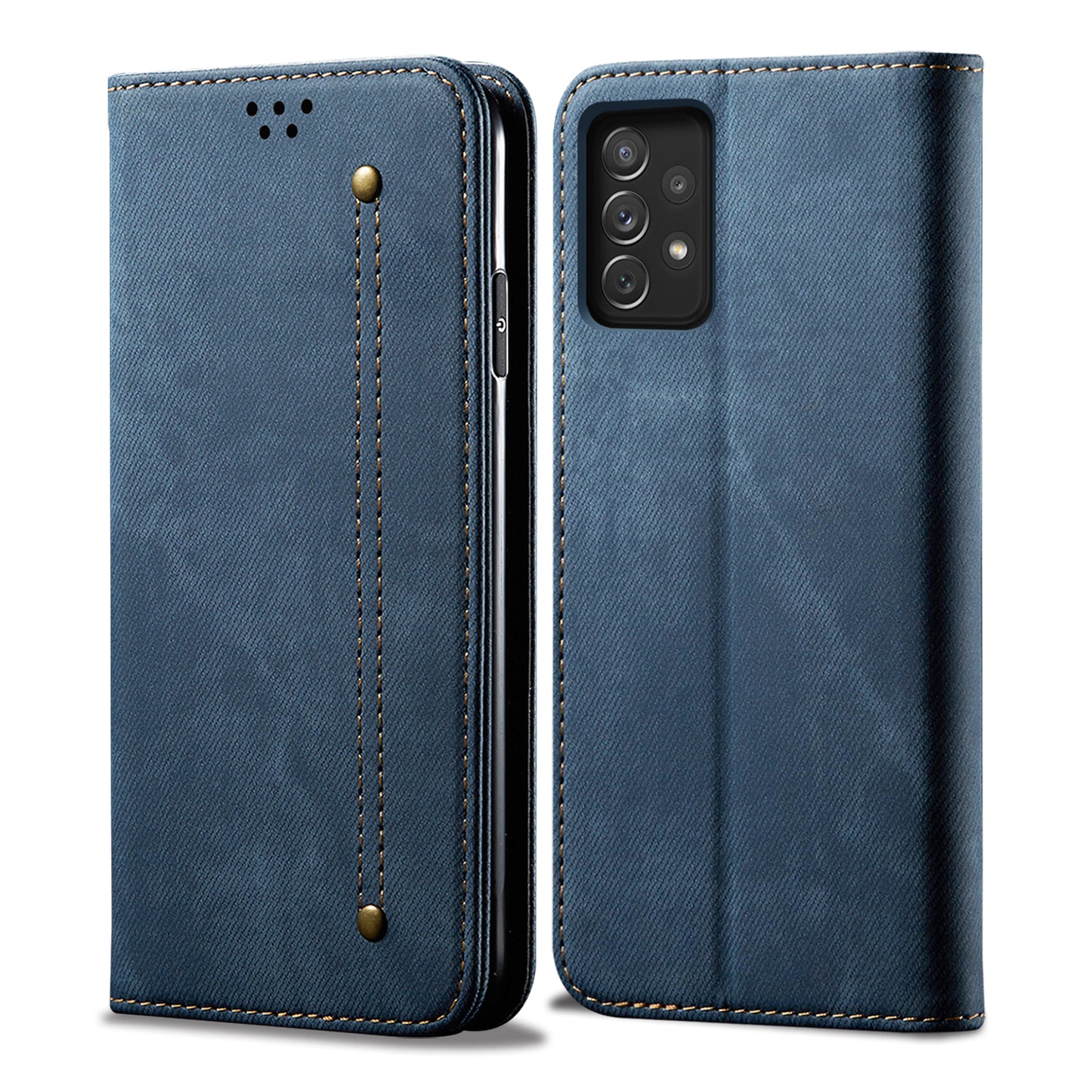 Samsung Galaxy A23 Case Demin Retro Frosted TPU Shell Magnetic Wallet Stand