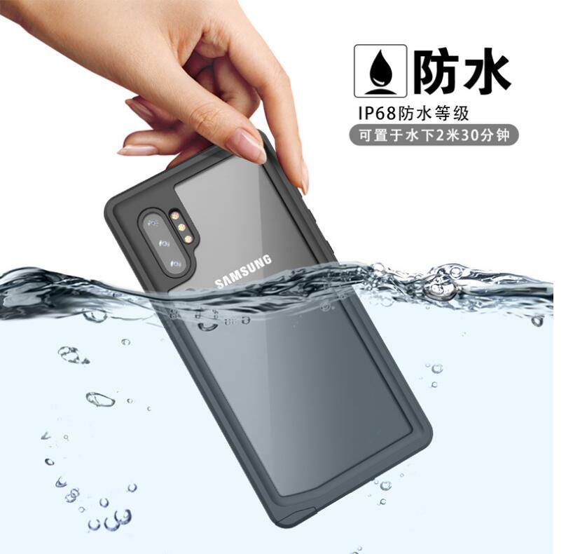 Samsung Galaxy Note10+ Case Waterproof IP68 Clear Full Protection Built-in Screen Protector