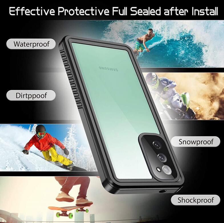 Samsung Galaxy S20 FE Case Waterproof 4 in 1 Clear IP68 Certification Full Protection