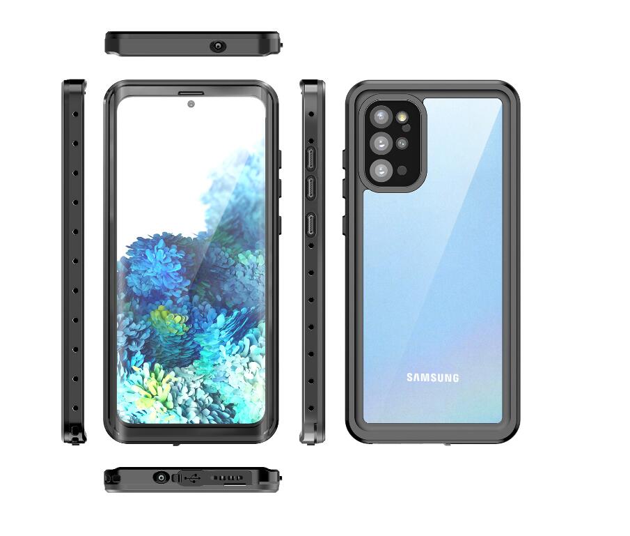 Samsung Galaxy S20+ Case Waterproof IP68 Clear Full Protection Built-in Screen Protector