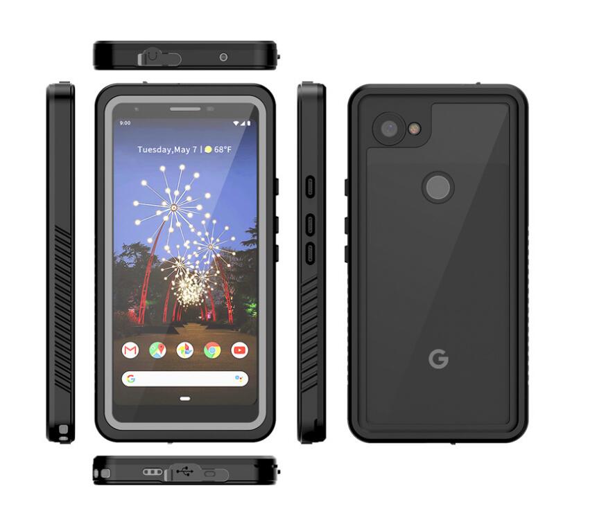 Google Pixel 3A XL Case Waterproof 4 in 1 Clear IP68 Certification Full Protection