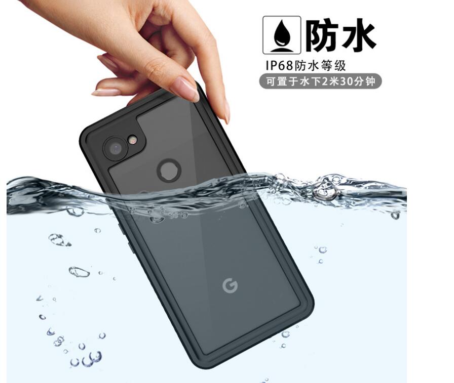 Google Pixel 3A XL Case Waterproof 4 in 1 Clear IP68 Certification Full Protection