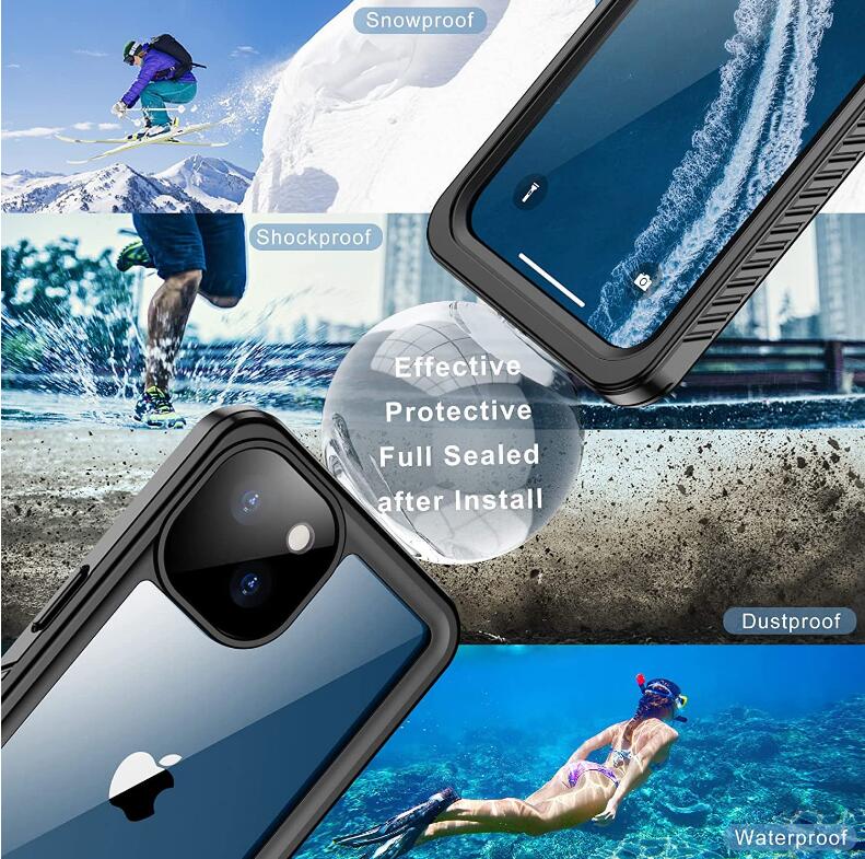 Apple iPhone 14 Pro Max Case Waterproof 4 in 1 Clear IP68 Certification Full Protection