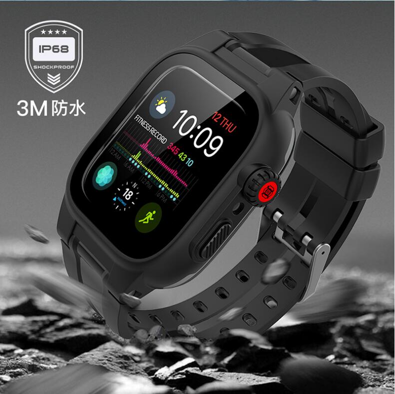 Apple Watch Series 4 Case Waterproof with Band 360 Degree Full Body Coverage Protection