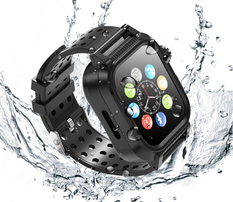 Apple Watch Series 7 Case Waterproof with Band 360 Degree Full Body Coverage Protection