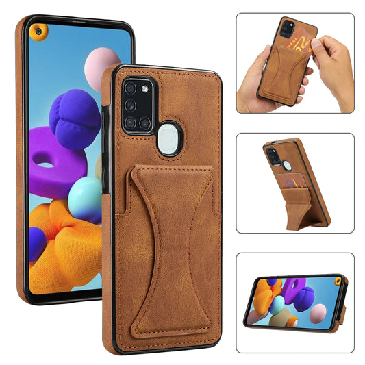 Samsung Galaxy A21s Leather Cover Dream Clip Stand with Card Holder Fashion