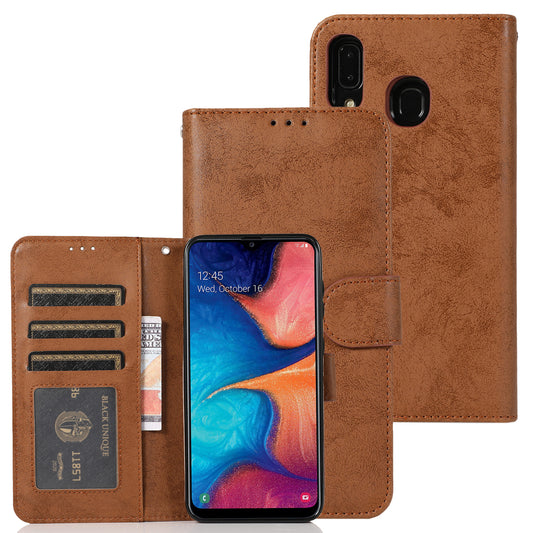 Samsung Galaxy A30 Leather Case Detachable Magneti Stand Multiple Card Slots