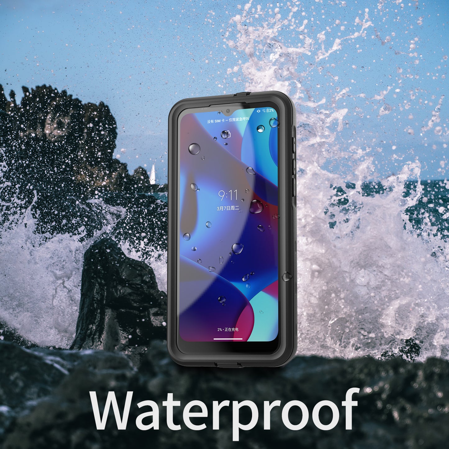 Motorola Moto G Pure Case Waterproof 4 in 1 Clear IP68 Certification Full Protection