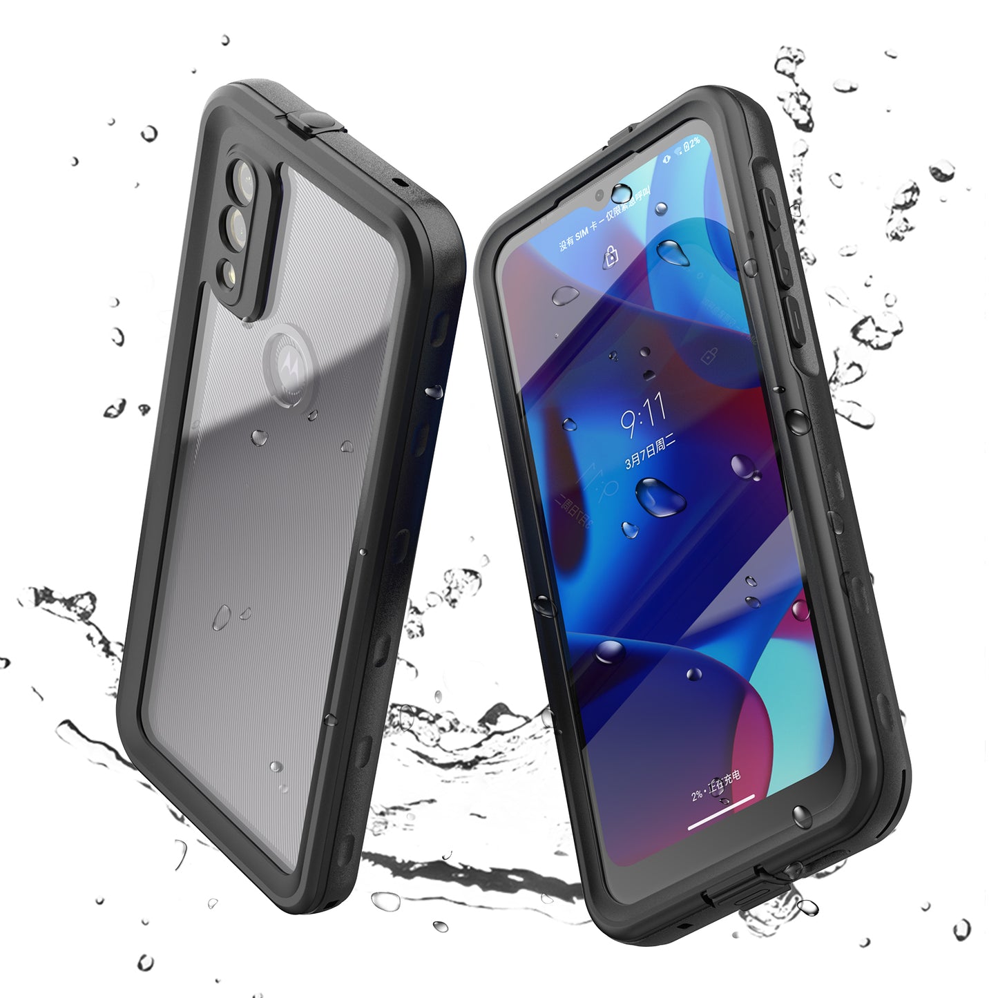 Motorola Moto G Pure Case Waterproof 4 in 1 Clear IP68 Certification Full Protection