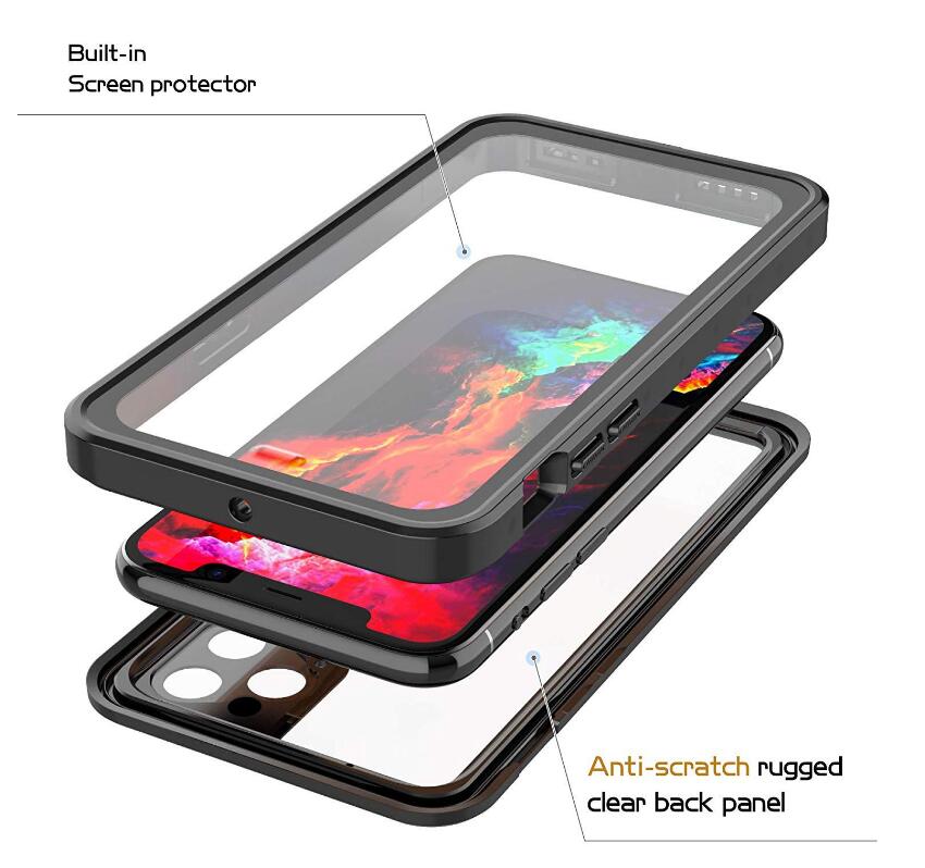 Apple iPhone 11 Pro Case Waterproof IP68 Clear Full Protection Built-in Screen Protector