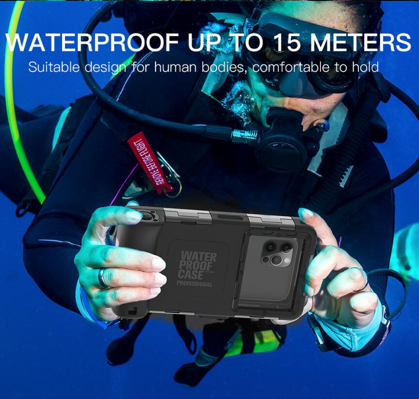 Apple iPhone 12 Pro Max Case Waterproof Profession Diving Swimming Underwater 15 Maters V.2.0