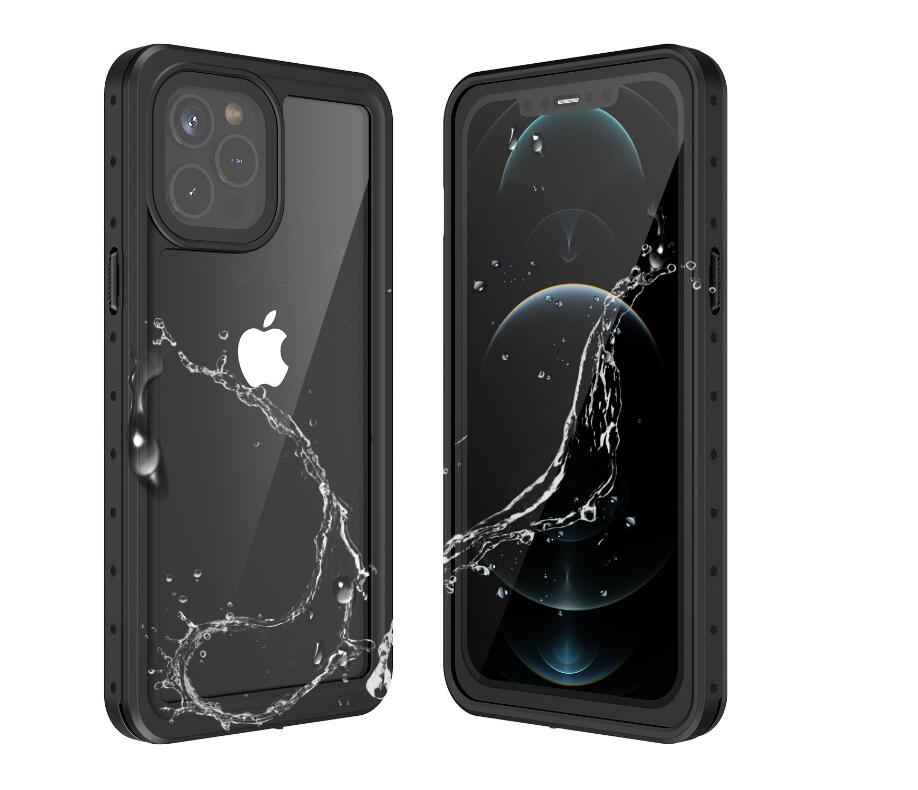 Apple iPhone 12 Pro Case Waterproof IP68 Clear Full Protection Built-in Screen Protector
