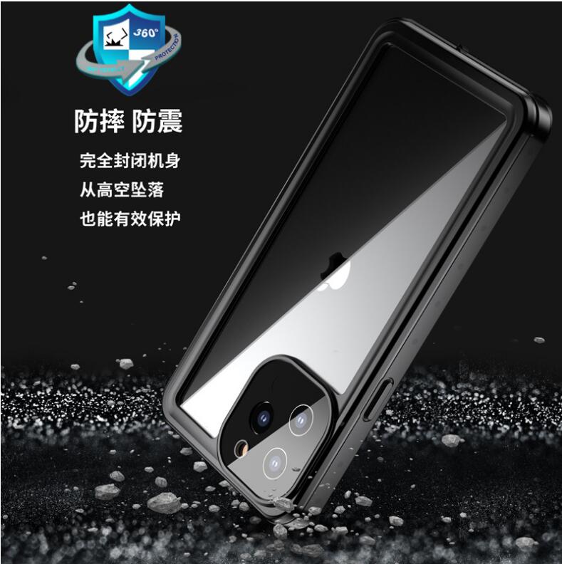 Apple iPhone 13 Pro Max Case Waterproof IP68 Clear Full Protection Built-in Screen Protector