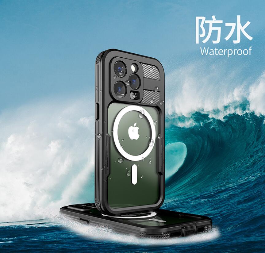 Apple iPhone 14 Pro Case Waterproof Magsafe IP68 2 Meters Shockproof PC PET TPU
