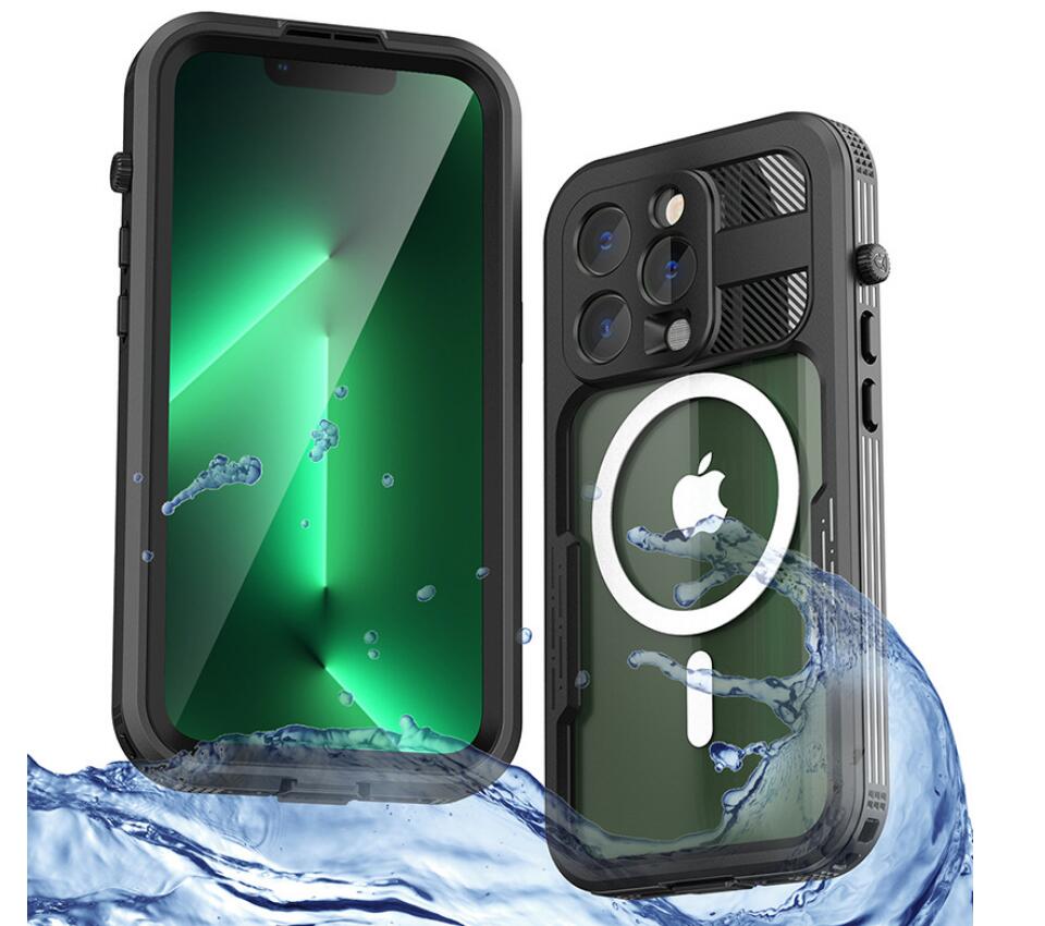 Apple iPhone 14 Pro Case Waterproof Magsafe IP68 2 Meters Shockproof PC PET TPU