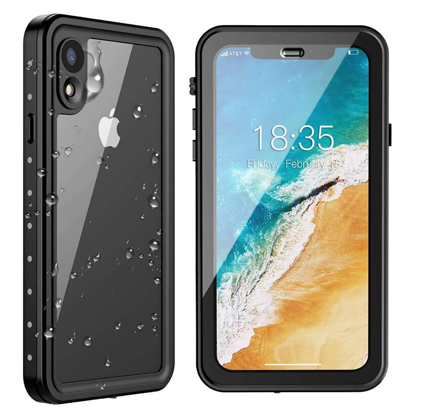 Apple iPhone XR Case Waterproof IP68 Clear Full Protection Built-in Screen Protector