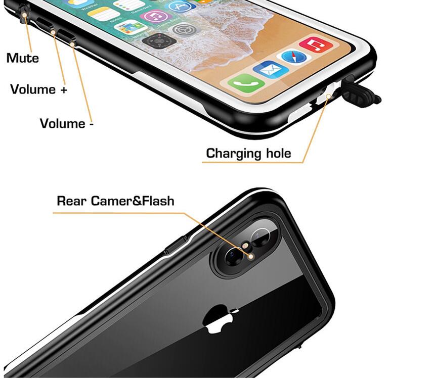 Apple iPhone Xs Max Case Waterproof Multi-layer Defense Built-in Screen Protector