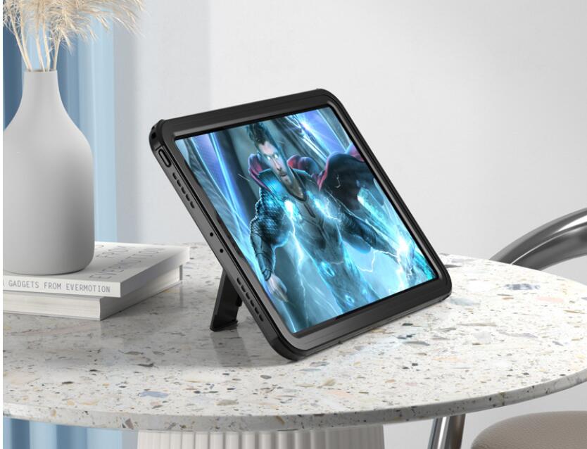 Apple iPad Pro 12.9 (2022) Case Waterproof IP68 Underwater 2M with Kickstand Shoulder Strap