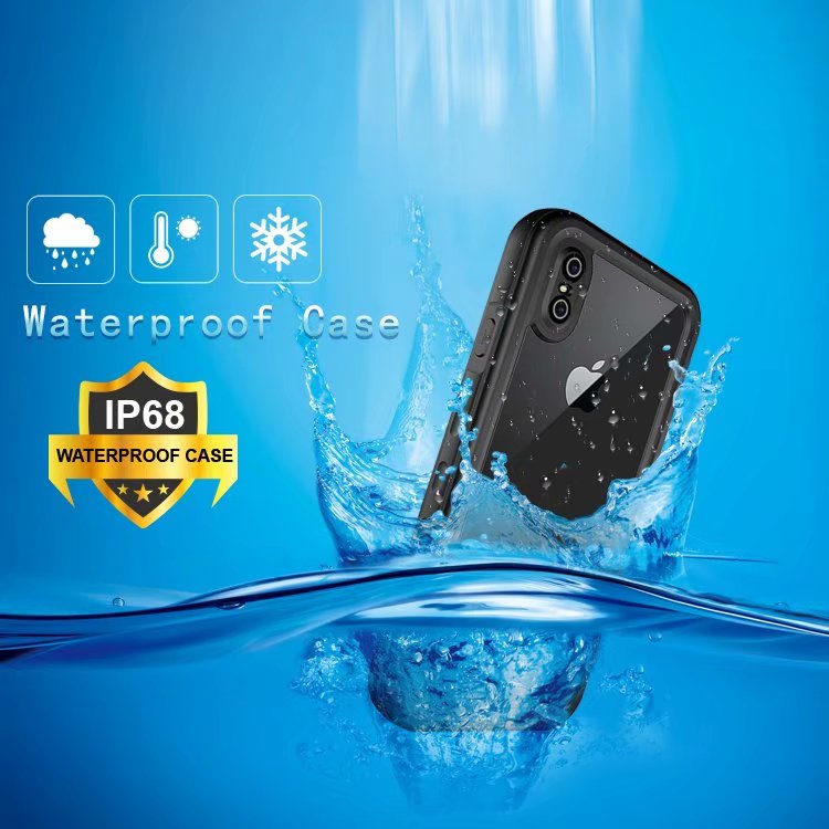 Apple iPhone Xs Max Case Waterproof Armor Burst Underwater 6.6ft Clear Back