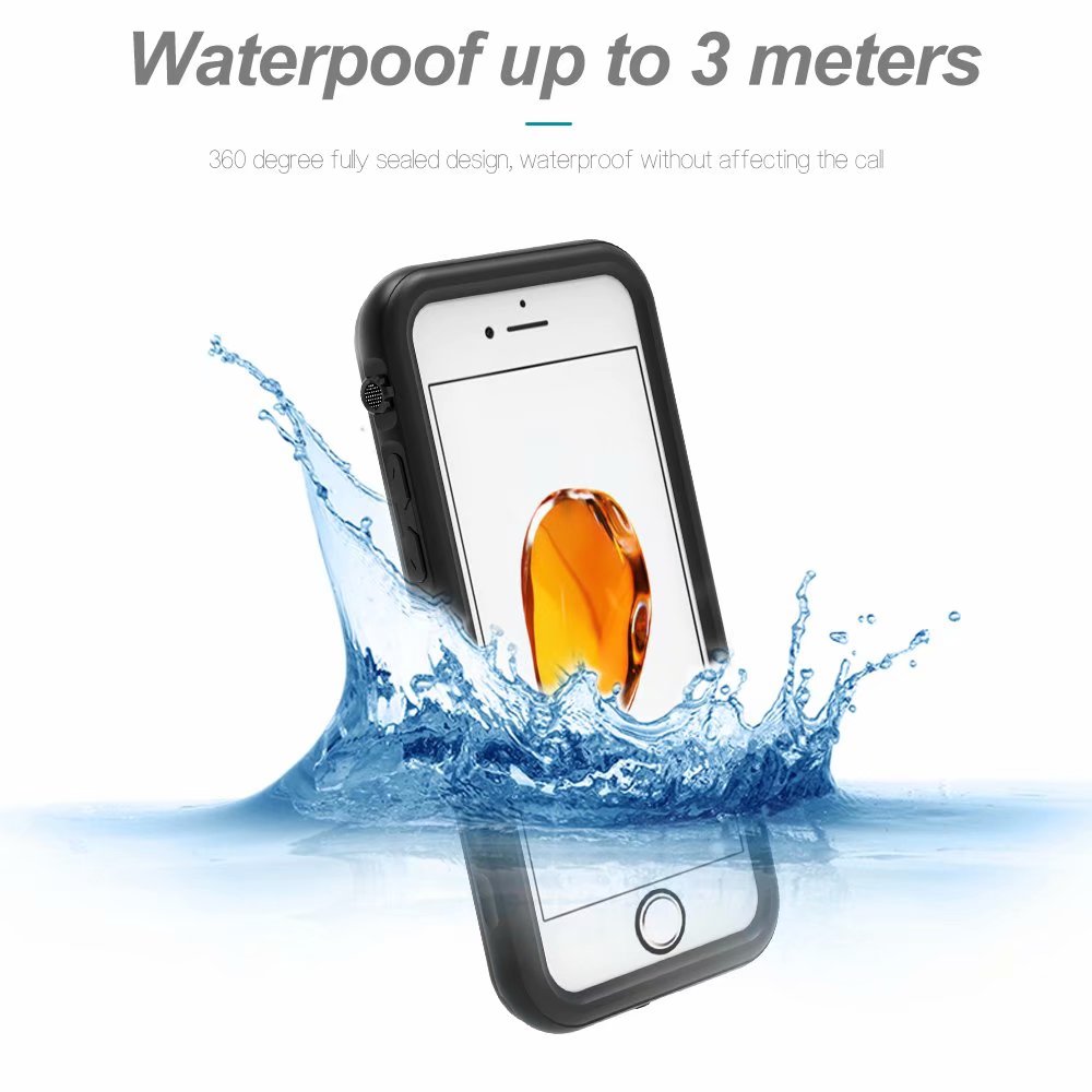 Apple iPhone 8 Case Waterproof Armor Burst Underwater 6.6ft Clear Back