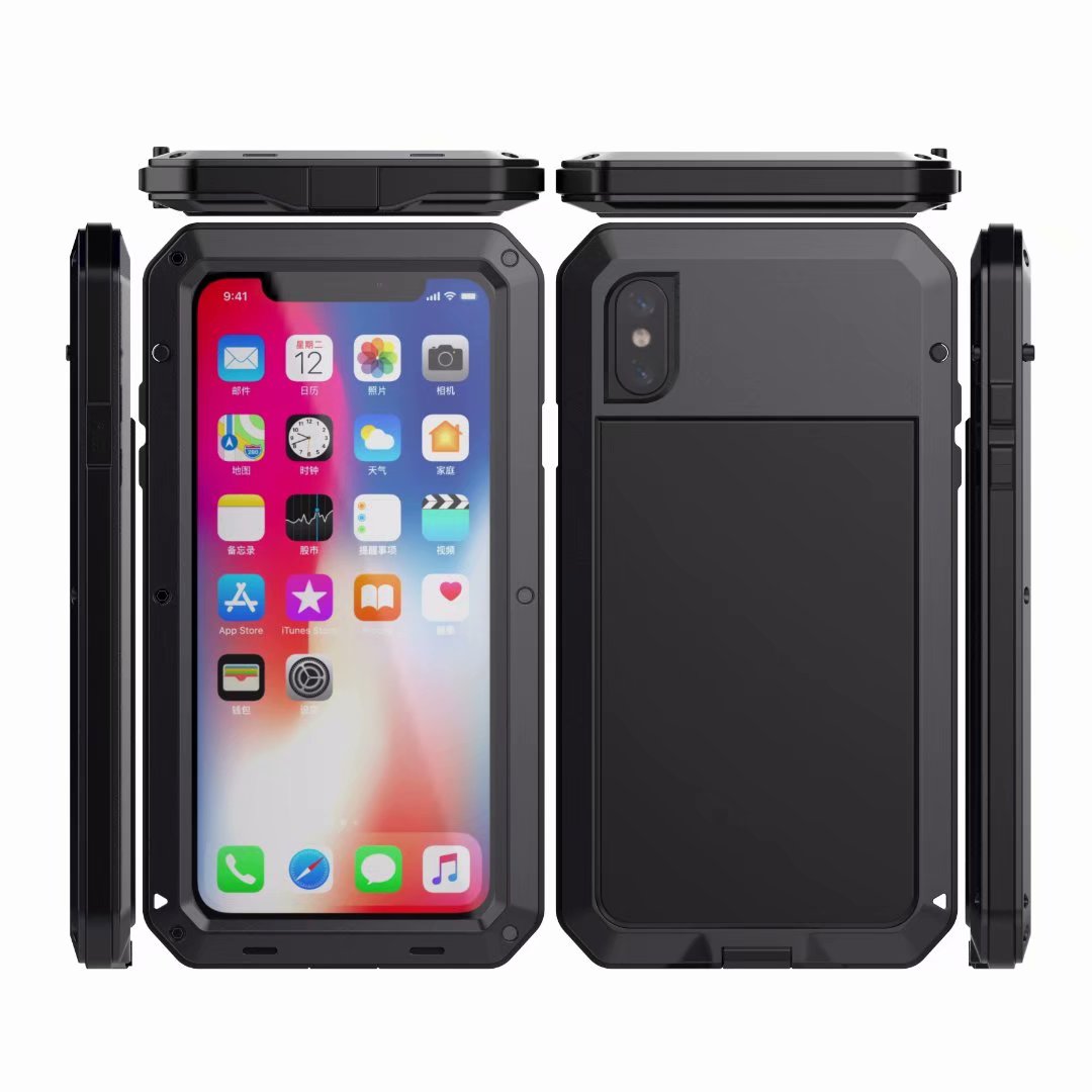 Apple iPhone XS Max Cover Armor 360 Full Heavy Duty Protection IP54 Waterproof Metal PC