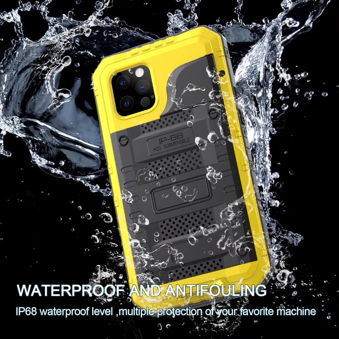 Apple iPhone 12 Pro Max Cover Waterproof Heavy Duty Full Protection Metal IP68 Certification