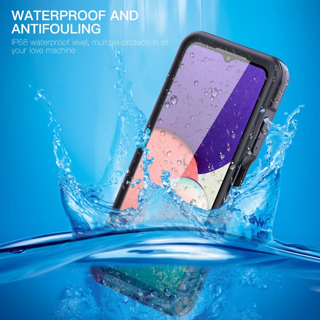 Samsung Galaxy A22s Case Waterproof IP68 Clear Full Protection Built-in Screen Protector