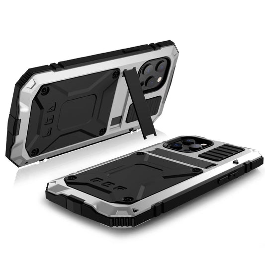 Apple iPhone 13 Pro Max Cover Metal Heavy Duty Stand Strap Outdoor Sports Full Protection