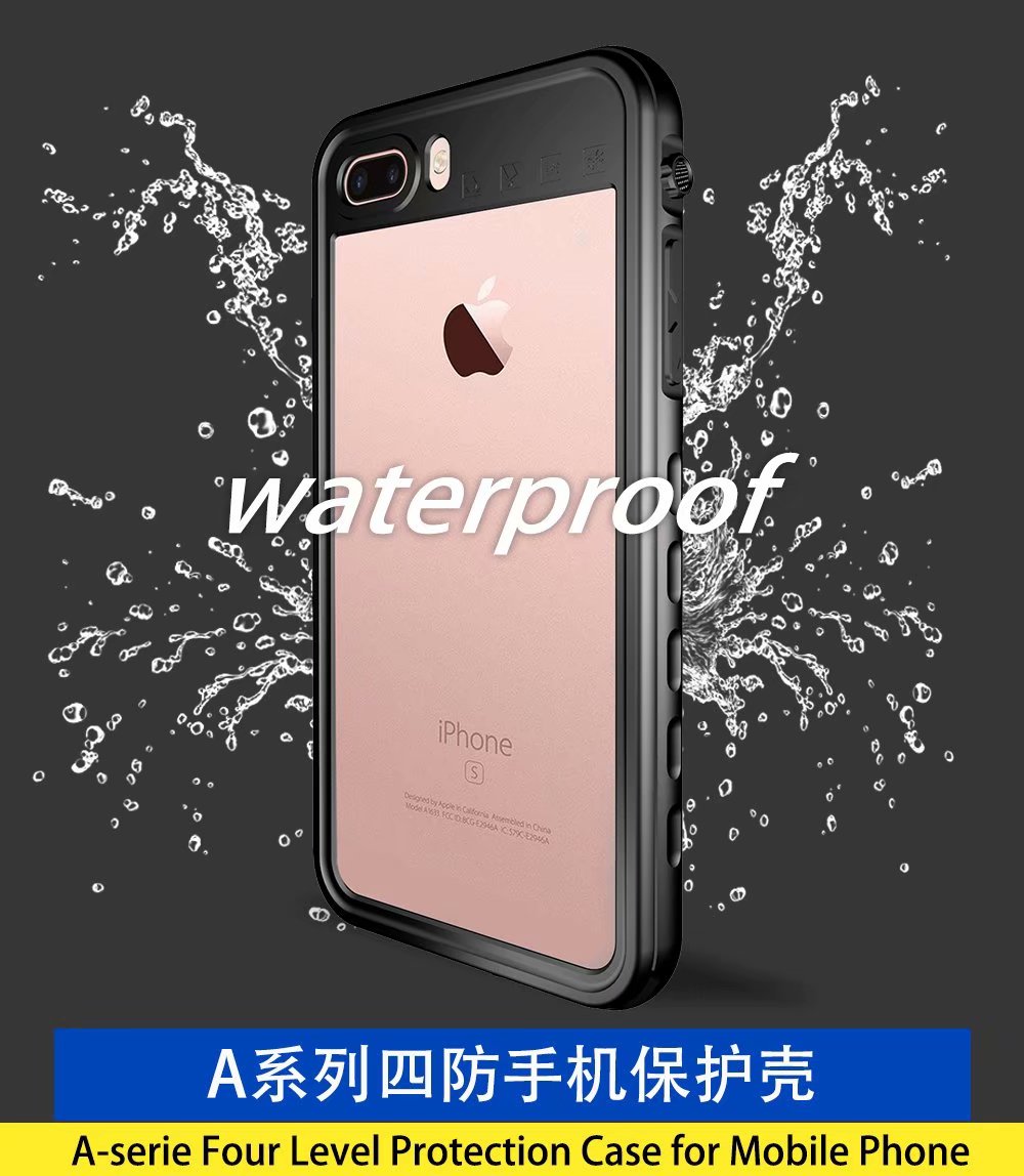 Apple iPhone 8 Plus Case Waterproof Armor Burst Underwater 6.6ft Clear Back