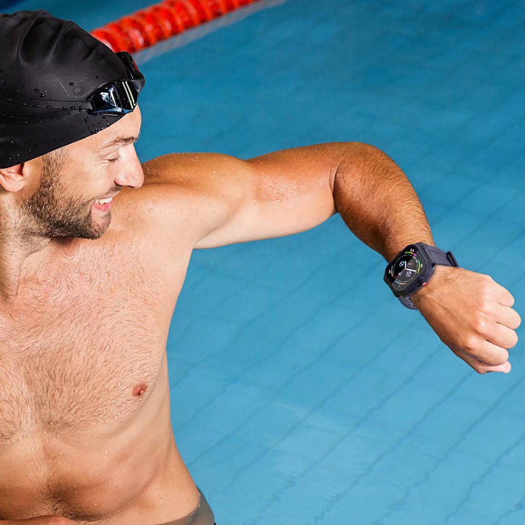 Apple Watch Series 7 Case Waterproof Strap Band IP68 Underwater 2 Meters Sport Business