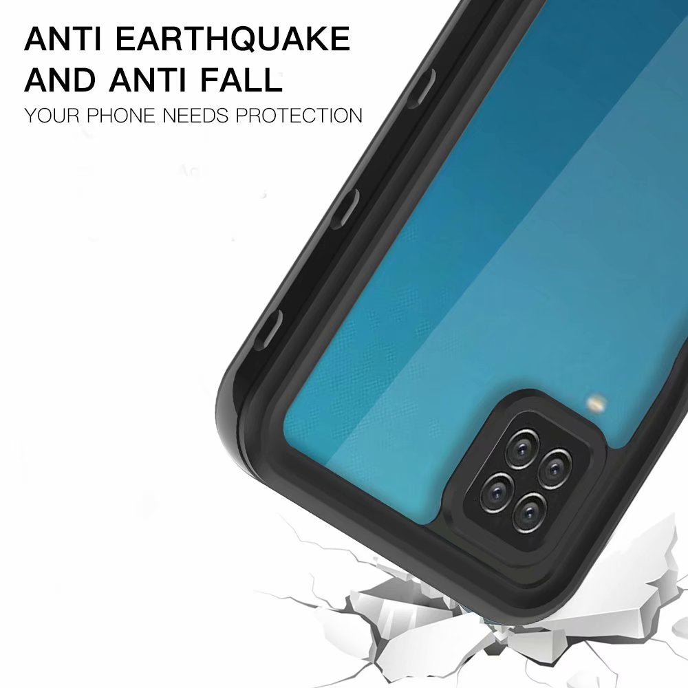 Samsung Galaxy A12 Case Waterproof IP68 Clear Full Protection Built-in Screen Protector